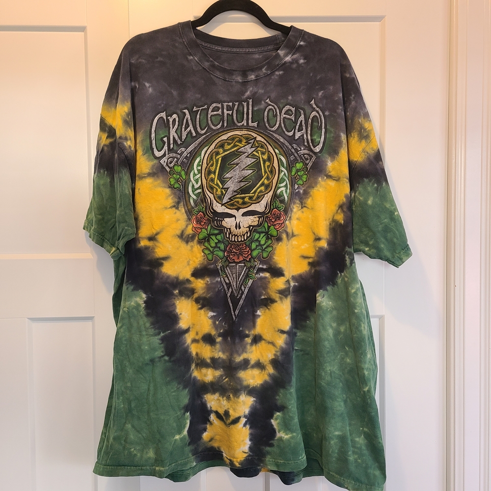 Vintage Grateful Dead Shamrock🍀 Tie-Dye Graphic Tee
